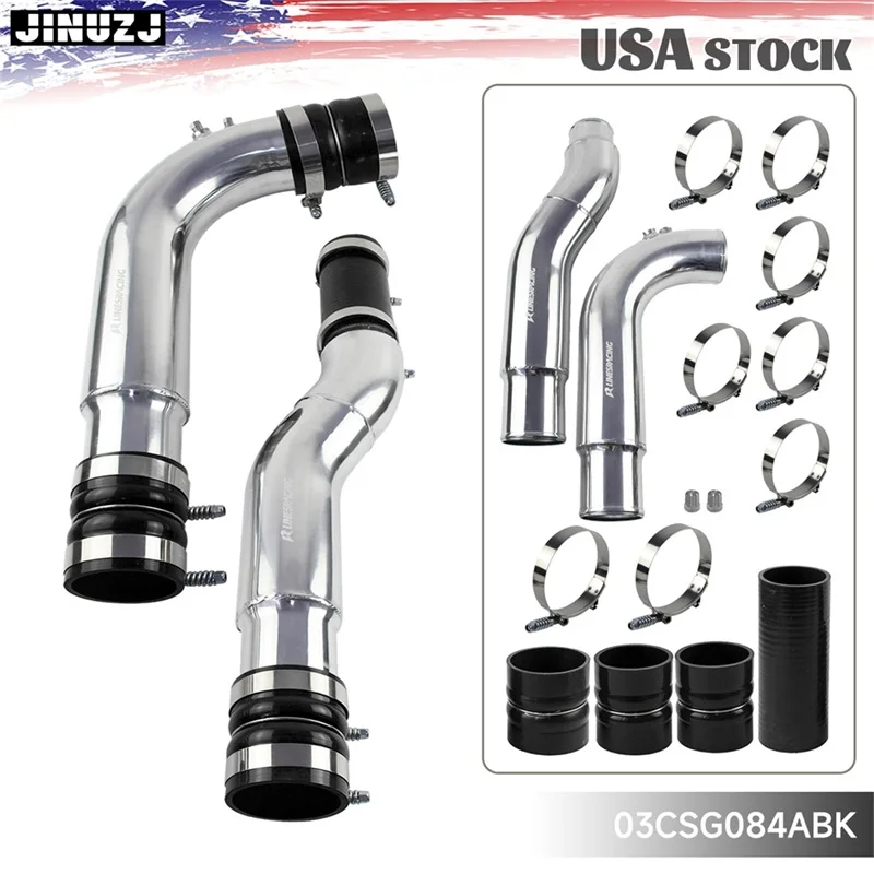 Ladeluftkühler-poliertes Rohrset und Stiefel für 2007,5–2009 Dodge Ram 2500 3500 6,7 l