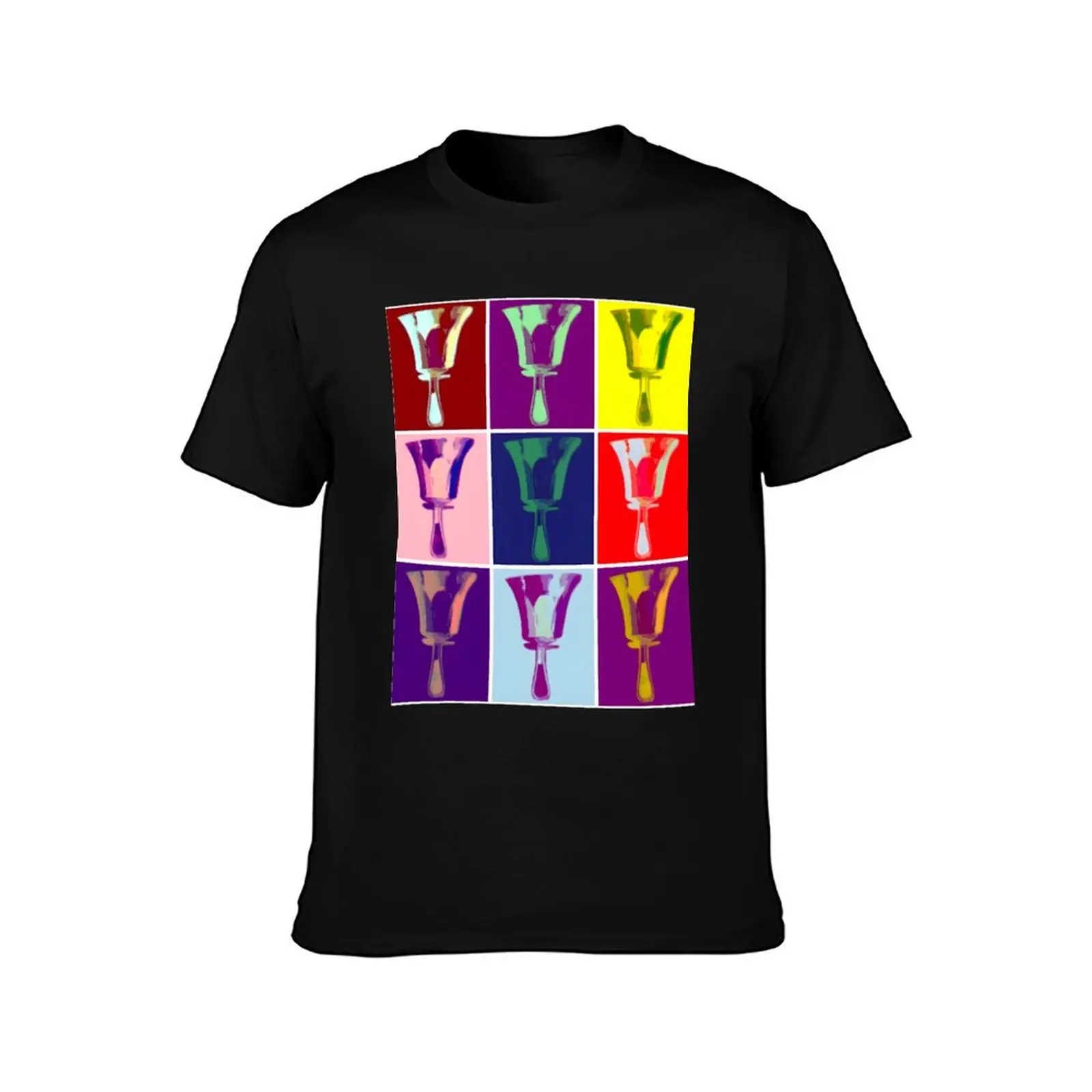 Pop Art Serial Handbell Grid T-Shirt Holiday Party Tee Shirt T-Shirt