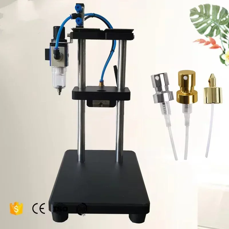 

Desktop Tools Small Cosmetic Essential Oil Bottle Pump 10mm White V-shaped PP Cutting Machine