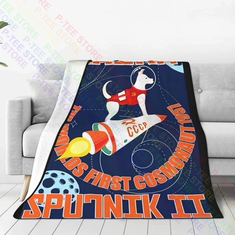 Cccp Ussr Russia Sputnik 1957 Cosmonaut Laika Space Dog Blanket Casual Breathable Family Expenses