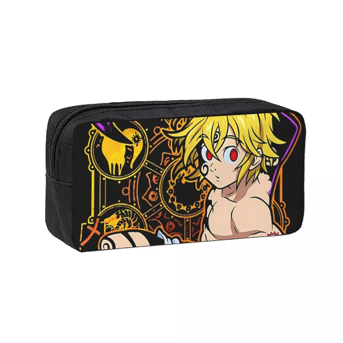 Meliodas The Seven Deadly Sins Anime (2) Estuches para lápices para estudiantes, regalos, caja para bolígrafos, bolsa para lápices, estuche para lápices de gran capacidad, soporte para bolígrafos