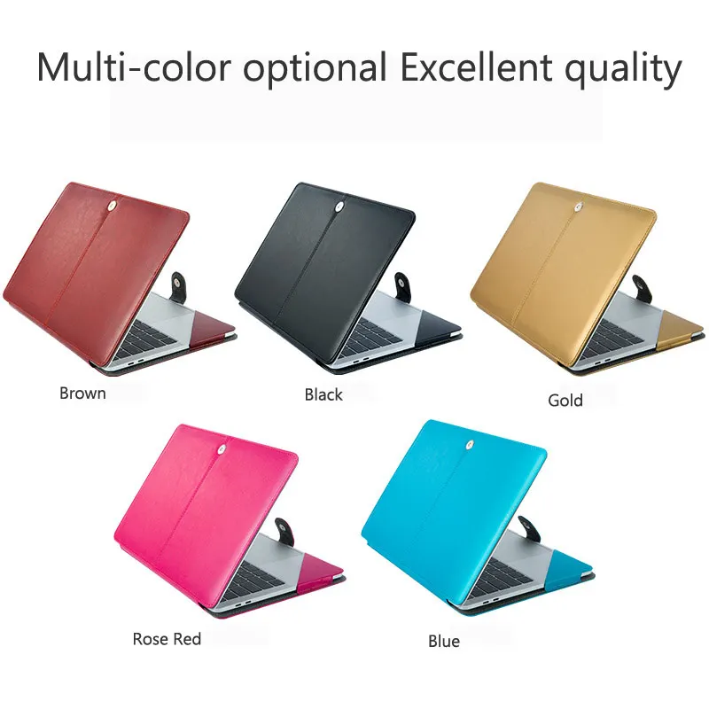 PU Leather Case for Apple MacBook Air Pro Retina Air Pro 16 2020 15 13 12 11 Protective Laptop Cover Bag Mac Book 13.3 15.5