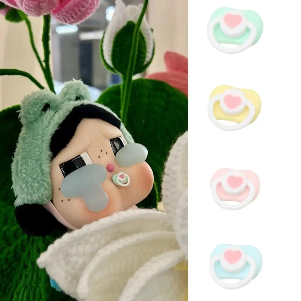 For 15cm CRYBABY DIY mini love pacifier doll accessories OB11/BJD puppy twist stick woven handmade doll decoration