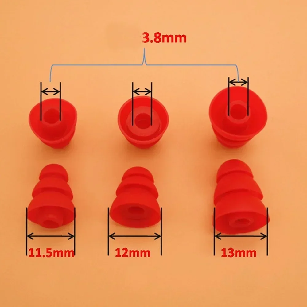 Ivinxy 6pcs Three Layer Silicone In-Ear Earphone Covers Cap Replacement Earbud Bud Tips Earbuds eartips Earplug Ear pads cushion