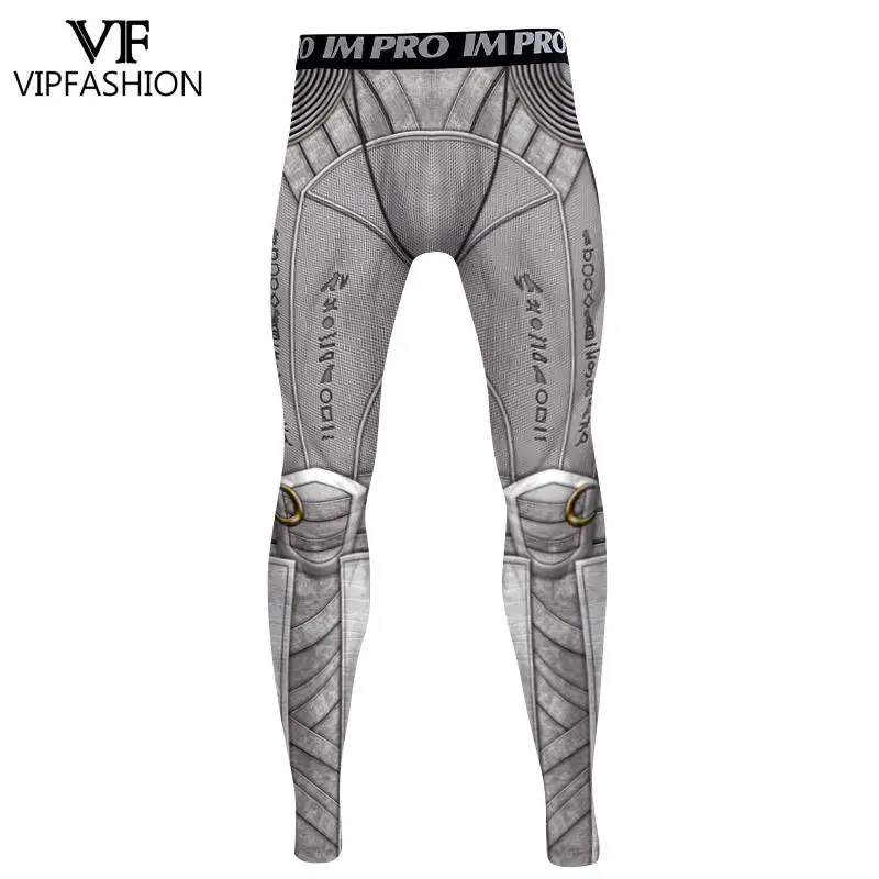 VIP FASHION Muscle T-Shirt Leggings Men Funny Party Cosplay Costume Sport Gym Bodybuilding Set Male Fitness Workout Clothes