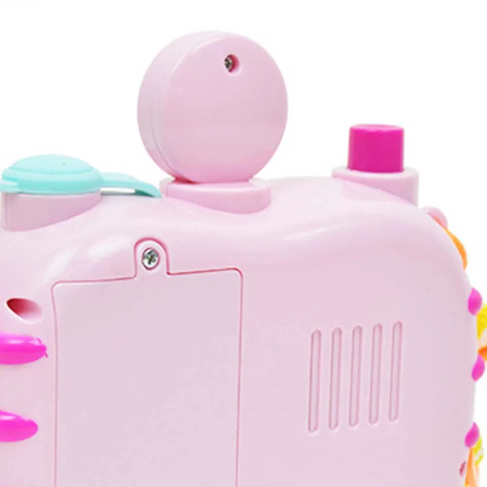 

Cartoon Camera Bubble Maker Machine Light and Making Toy with 2 Bottle Bubble Water without for Children (P