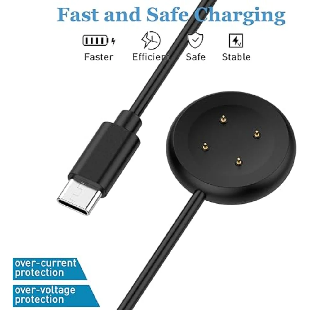 2-Pack Replacement Charger for Google Pixel Watch 2/3 USB-C Smartwatch Charging Dock