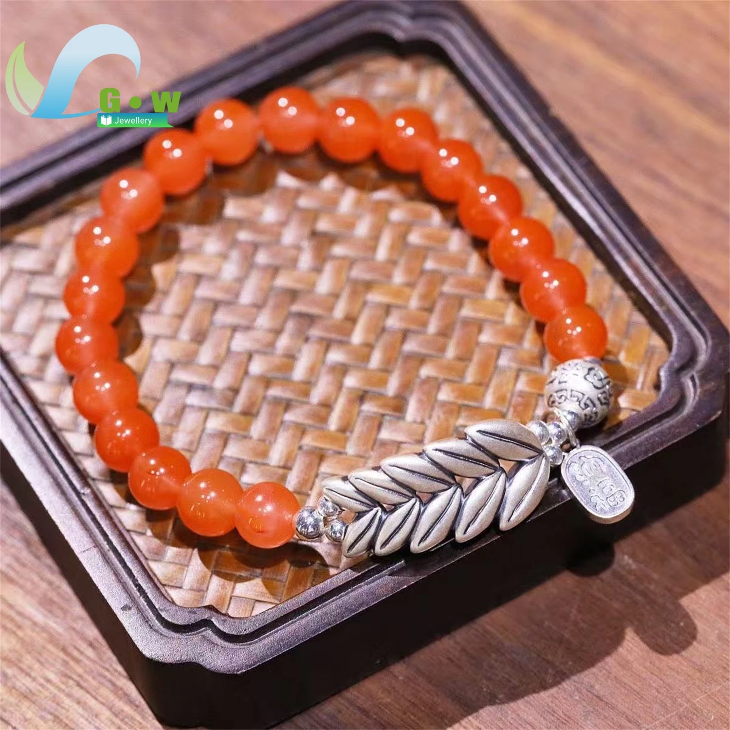 Natural South Red Agate Bracelet Unisex Vintage Unique Gemstone Beaded Wristband Handmade Jewelry Charm Gift For Men Women