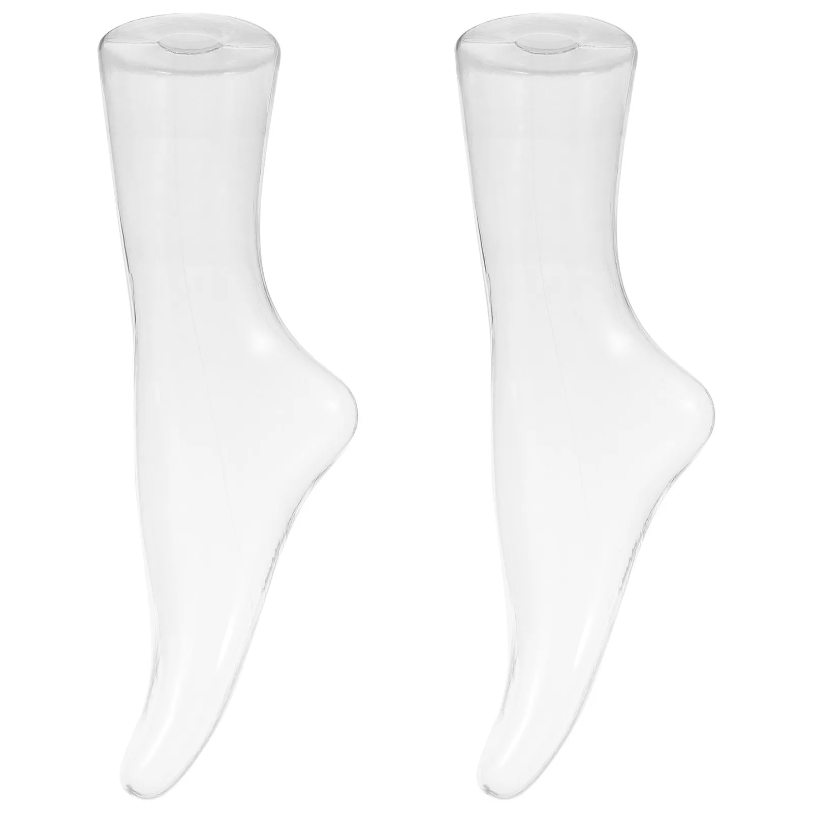 

2 шт. Прозрачные прочные манекены-подставки для демонстрации носков, держатели для презентации нескольких пар носков