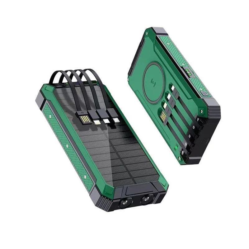 

Solar Power Bank 20000mAh Portable Charging Poverbank External Battery Charger Strong Light LDE Light for All Smartphones