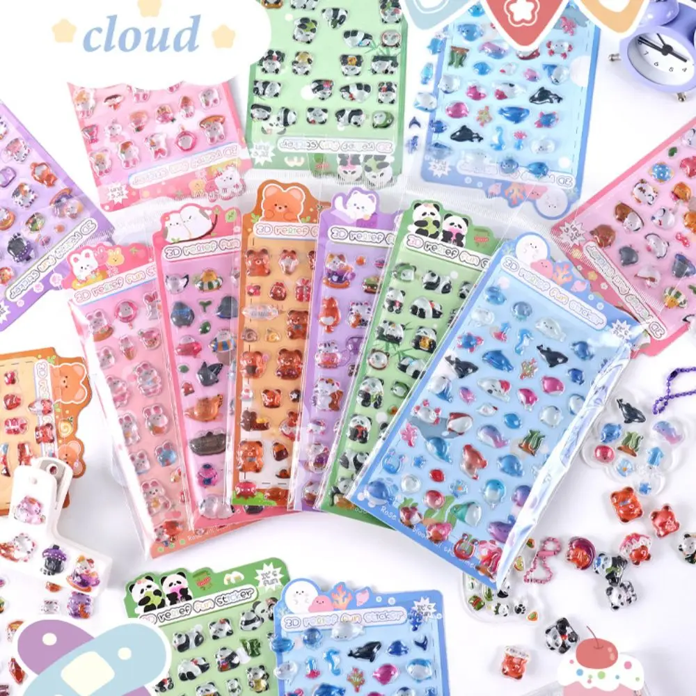 Cute Particle 3D Embossed Decals DIY Sweet Candy 3D Relief Stickers Decorative Multi-Purpose Paper Candy Stickers