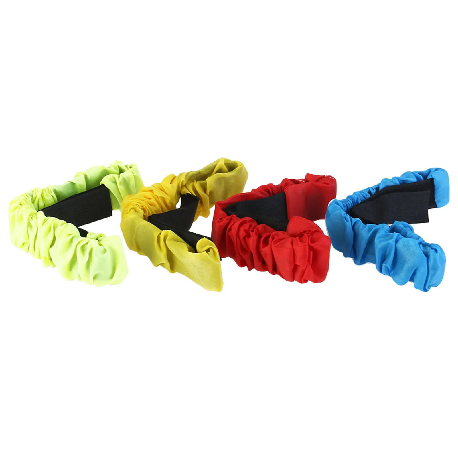 4Pcs Adjustable Elastic Tie Ropes Cloth Bands for Kids Outdoor Race Events School Sports Games Three-Legs Ropes