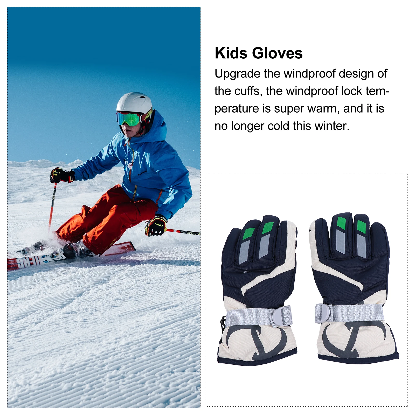 

Ski Gloves Outdoor Cold Proof for s Cycling Fabric