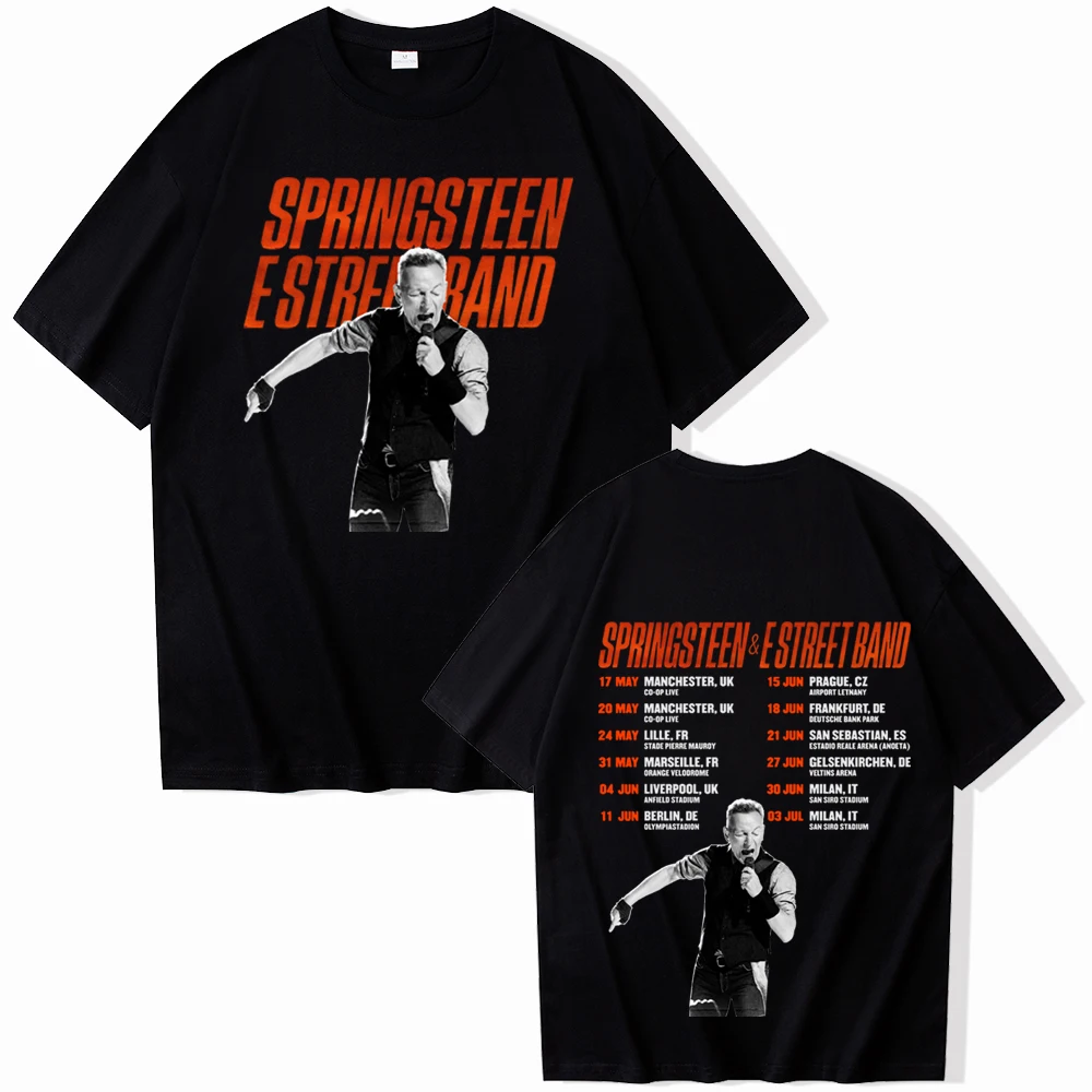 Bruce Springsteen and E Street 2025 Tour T-shirt Man Women Harajuku O-neck Summer Casual Shirt image 6