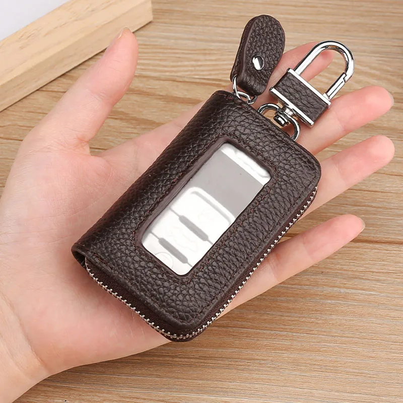 1PC Multi Function Key Case Men & Women Leather Car Key Bag Wallet Fashion Housekeeper Holders Key Rings Home  Bags