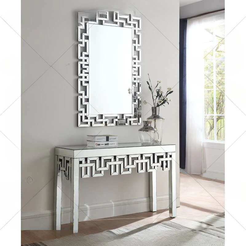 Venice Mirror Glass Silver Wall Mirror Decoration Wall Mirror Light Luxury Furniture Living Room Wall Decoration European