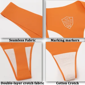 مثير سلس V-الخصر سراويل للنساء رقيقة جدا الملابس الداخلية مع ثونغ الحرير الجليدي ملابس داخلية نسائية لينة ملابس داخلية لينة 3 قطع لكل مجموعة أفضل 6 مبيعات امرأة جميلة في خيط تنظيف الأسنان - No5