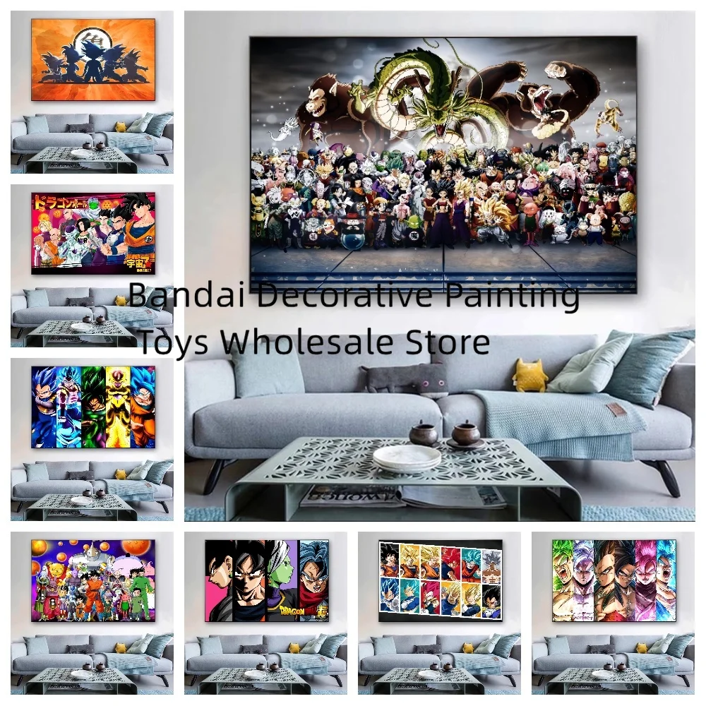 

Hot Poster Classic Anime Picture Dragon Ball Z Goku Canvas Painting No Frame Home Decor for Living Room Boy Bedroom Wall Gifts