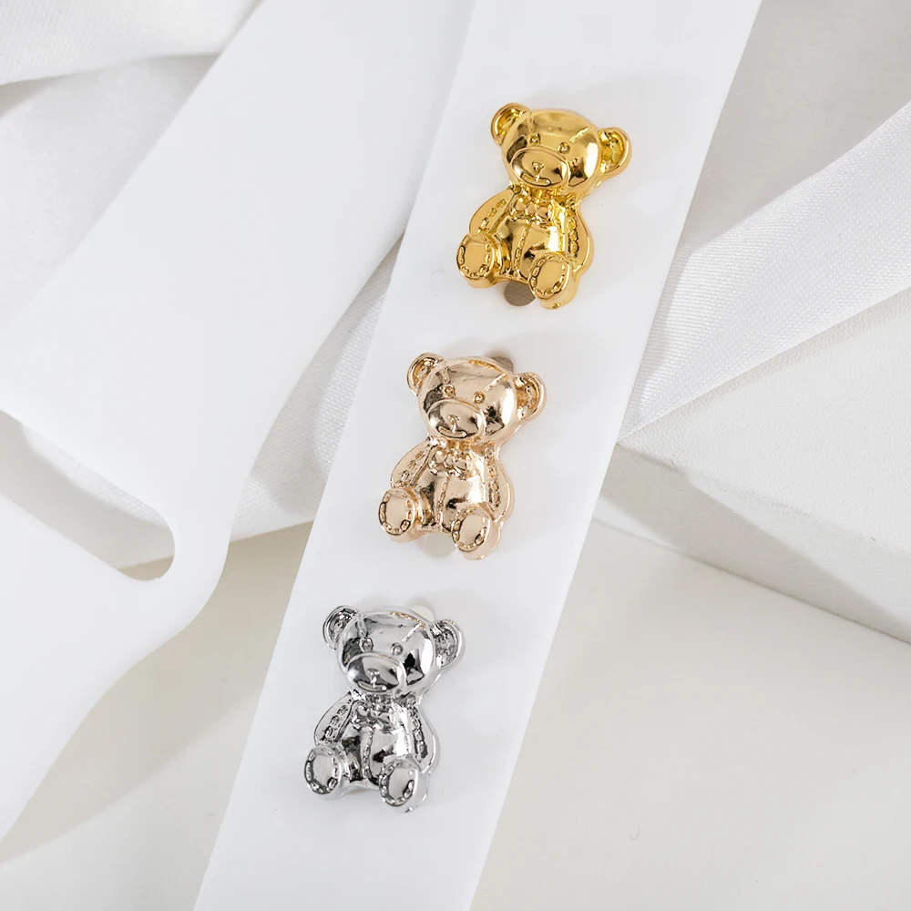 New Watchband Decorative Charms for Apple Strap Cartoon Paw Cute Little Bear Charms Jewelry for Iwatch Bracelet Charms Nails