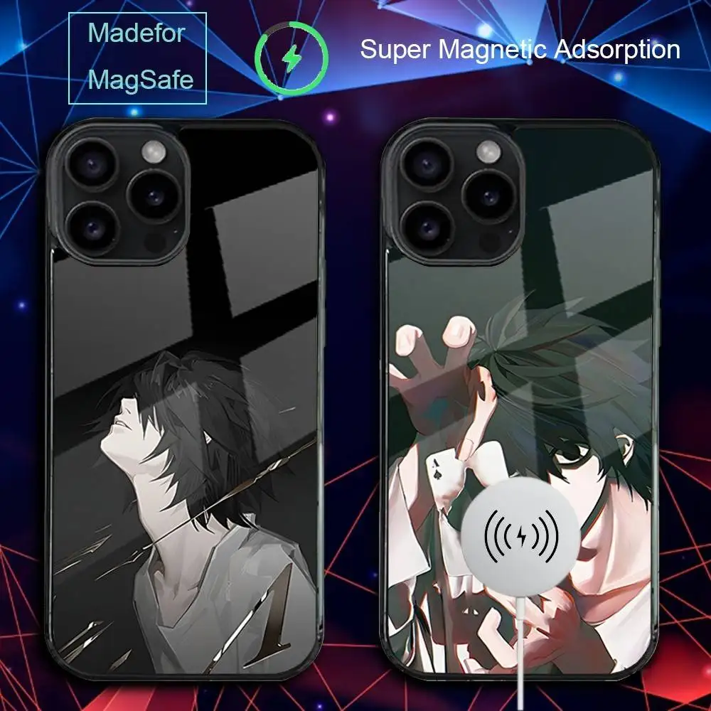 

D-Death L Lawliet N-NoteS Phone Case For iPhone 17,16,15,14,13,12,11,Pro,Max,Plus,Mini,SE4,E Magnetic Magsafe Wireless Charging