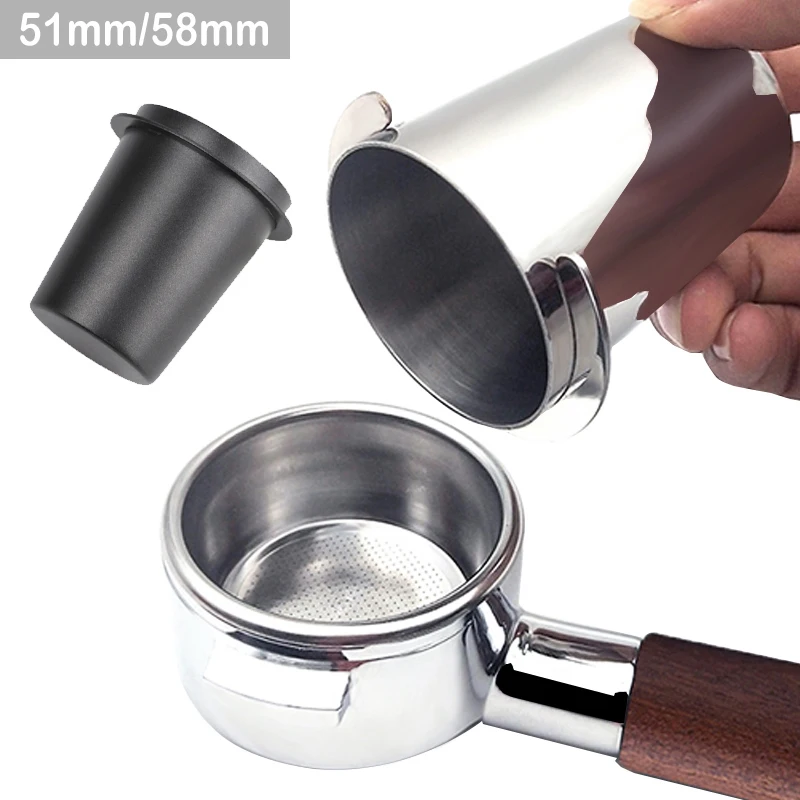 Stainless Steel Coffee Machine/bean Grinder Powder Receiver Coffee Dosing Cup 51/58mm Coffee Powder Feeder Coffee Tool