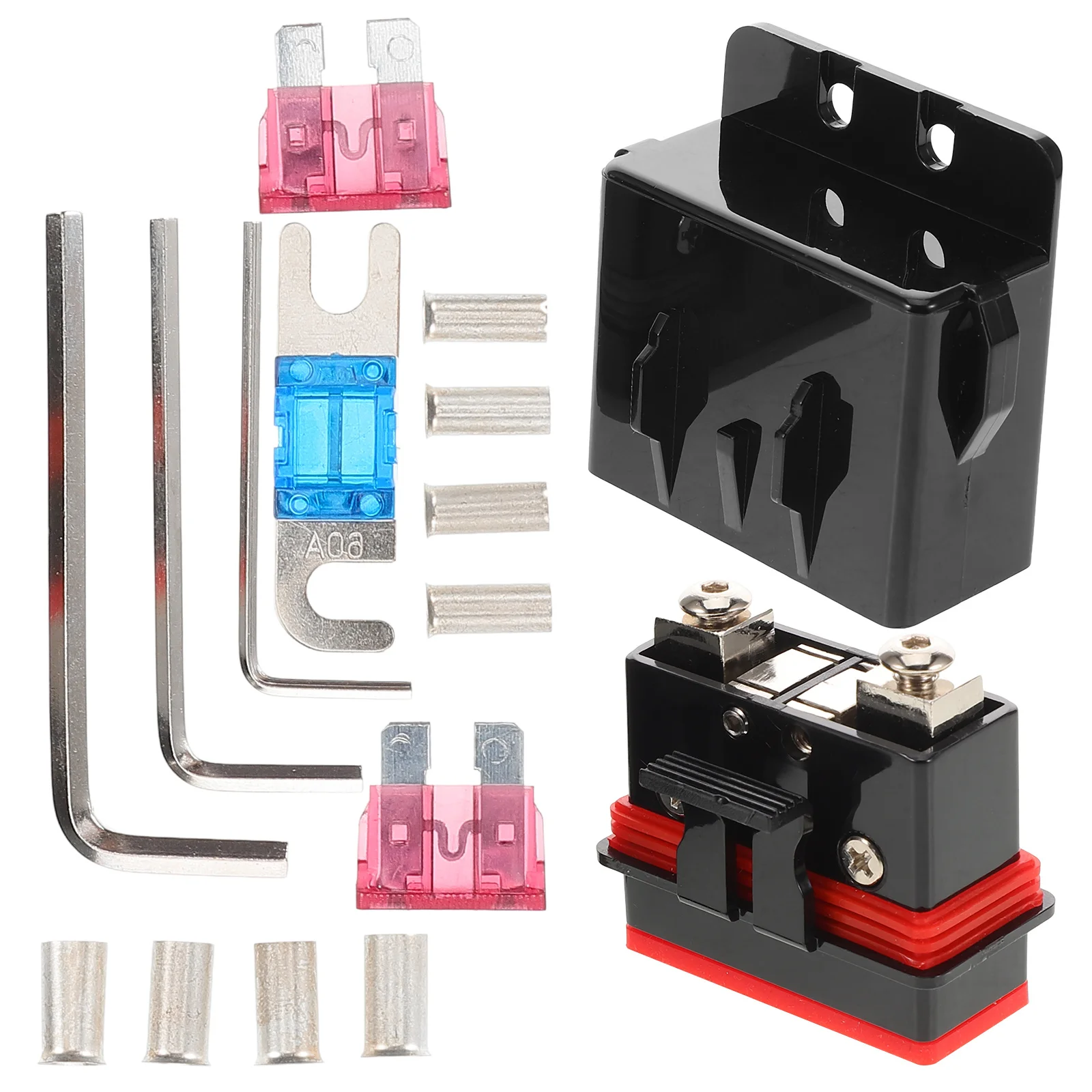

1Set Car Amplifier Fuse Block High Power Protection Durable Materials Prevents Electrical Overload and Short Circuits Easy