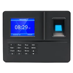 Écran LCD TFT biométrique USB, horloge de temps, enregistreur d'enregistrement pour les employés, machine de présence à empreintes digitales