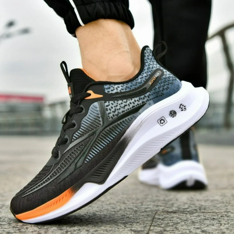Men Sneakers Full Palm Carbon Plate Running Shoes Women Lightweight Tennis Shoes Marathon Racing Shock-absorbing Training Shoes