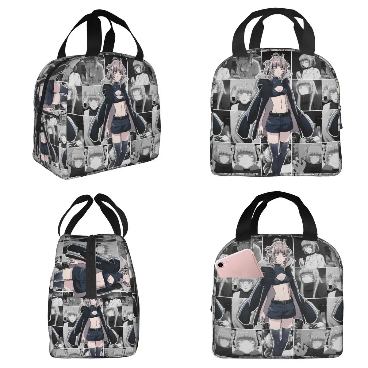 

Call Of The Night Anime Nazuna Nanakusa Insulated Lunch Bag for Women Office Cooler Thermal Food Box Tote Lunch Boxes Container