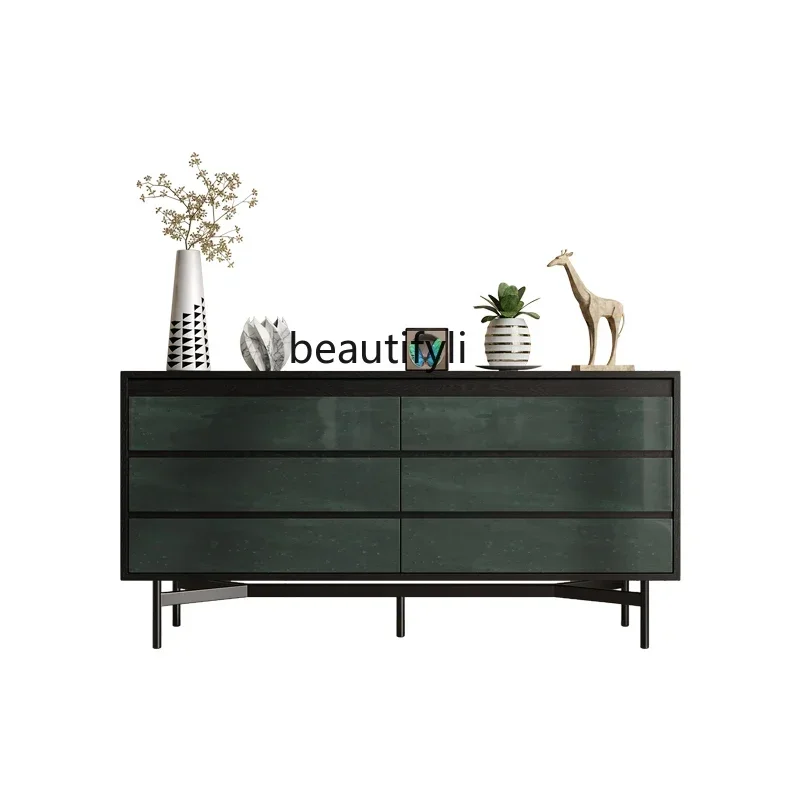 

02Italian style, six-chest cabinet, living room, storage decoration, household bedroom storage, bedside drawer cabinet