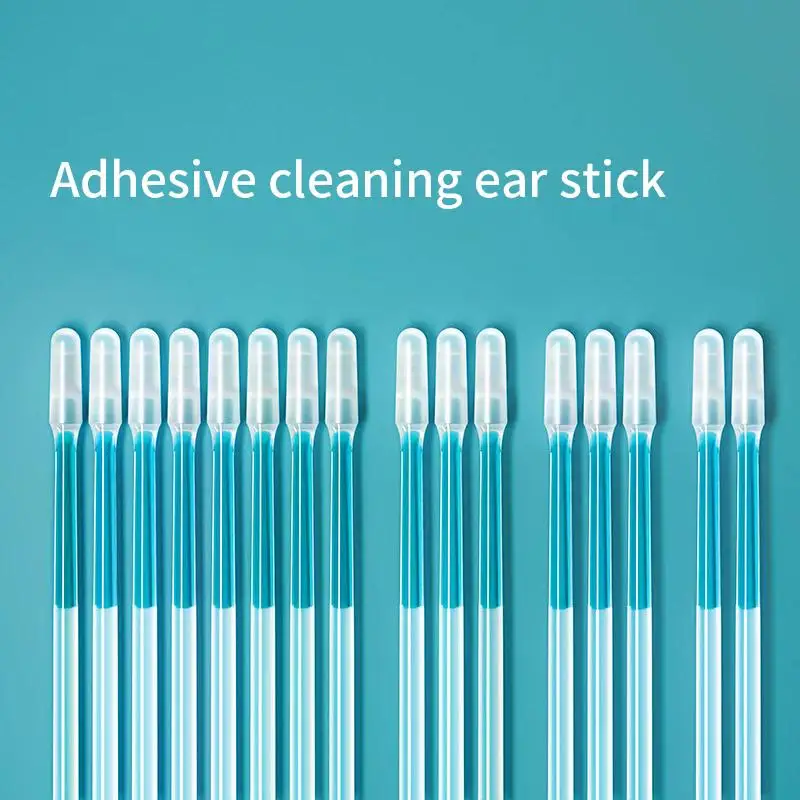 Disposable Sticky Ear Swabs Pick Reusable Ear Cleaner Soft Silicone Ear Wax Removal Tool Earwax Remover For Olders Adult Kid