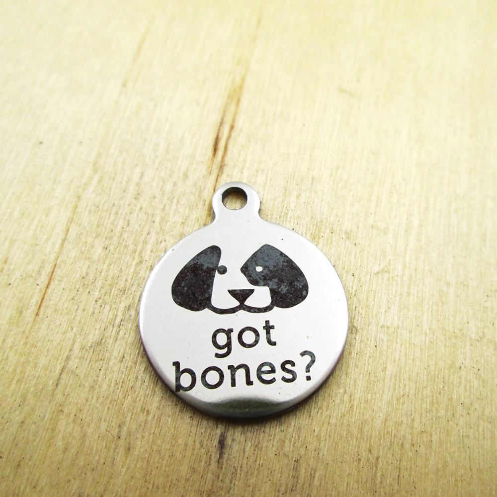 

20 шт.-подвески из нержавеющей стали GOT BONES — лазерная гравировка — по индивидуальному заказу — подвески-подвески «сделай сам»
