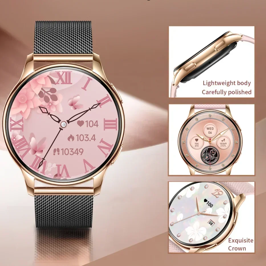 Smart Watch For Women xiaomi huawei GPS Track 5.1 Bluetooth Call Sleep Blood Pressure Monitoring IP68 Waterproof Smartwatch