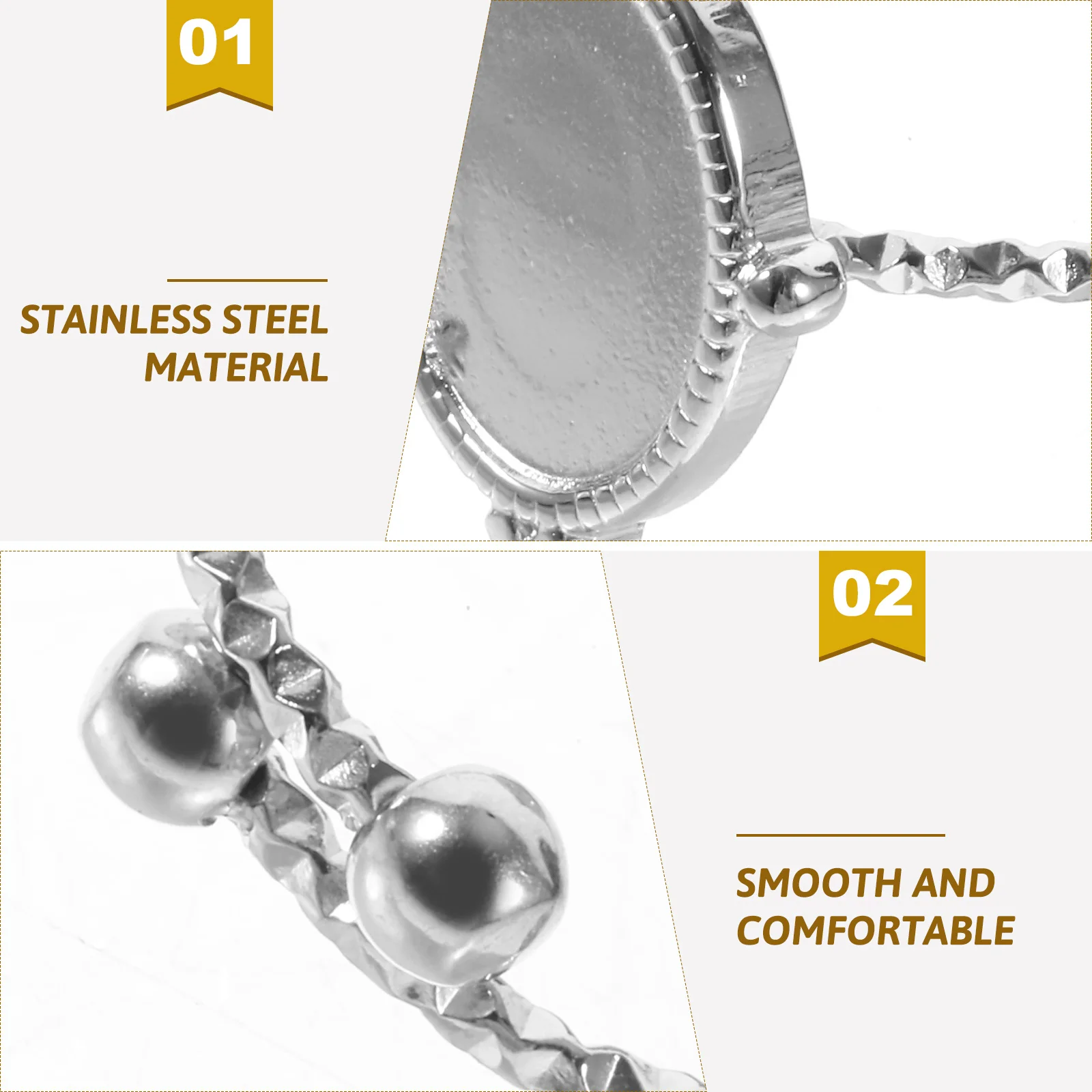 

6 Pcs Parts Rings Adjustable Blanks Ring Base Ring Base For Jewelry Blanks for Jewelry Making Smooth Comfortable Gifts