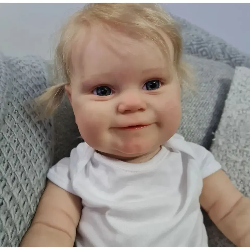 دمية تولد من جديد 50 سم - جسم فتاة من الفينيل السيليكوني بالكامل - 20 بوصة ثلاثية الأبعاد مطلية بالجلد لعبة دمية واقعية هدية عيد الميلاد