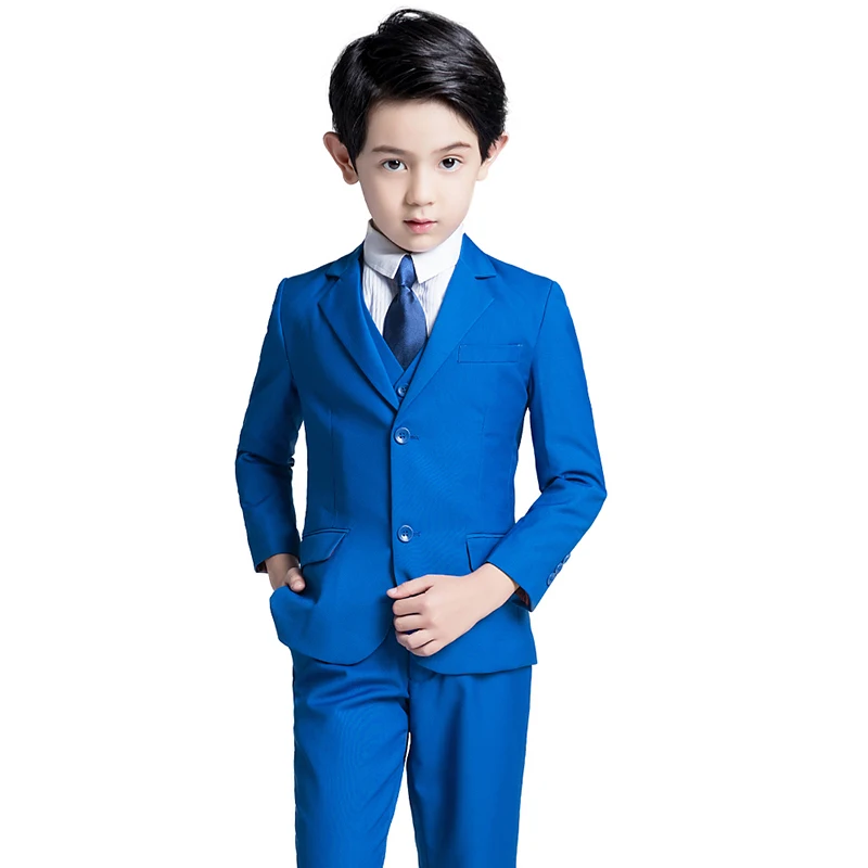 

Top Quality Spring Plaid Boys Suits Teenagers Formal Tuxedo Dress Kids Blazer Party Suit