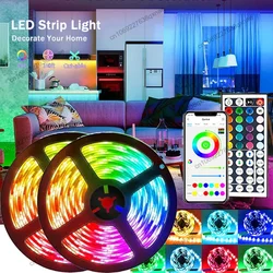 LED 스트립 조명, RGB LED 테이프, 방 TV용 LED 조명, USB 블루투스 게임 LED 스트립, Navidad 네온 조명, 크리스마스 장식, 10m, 20m