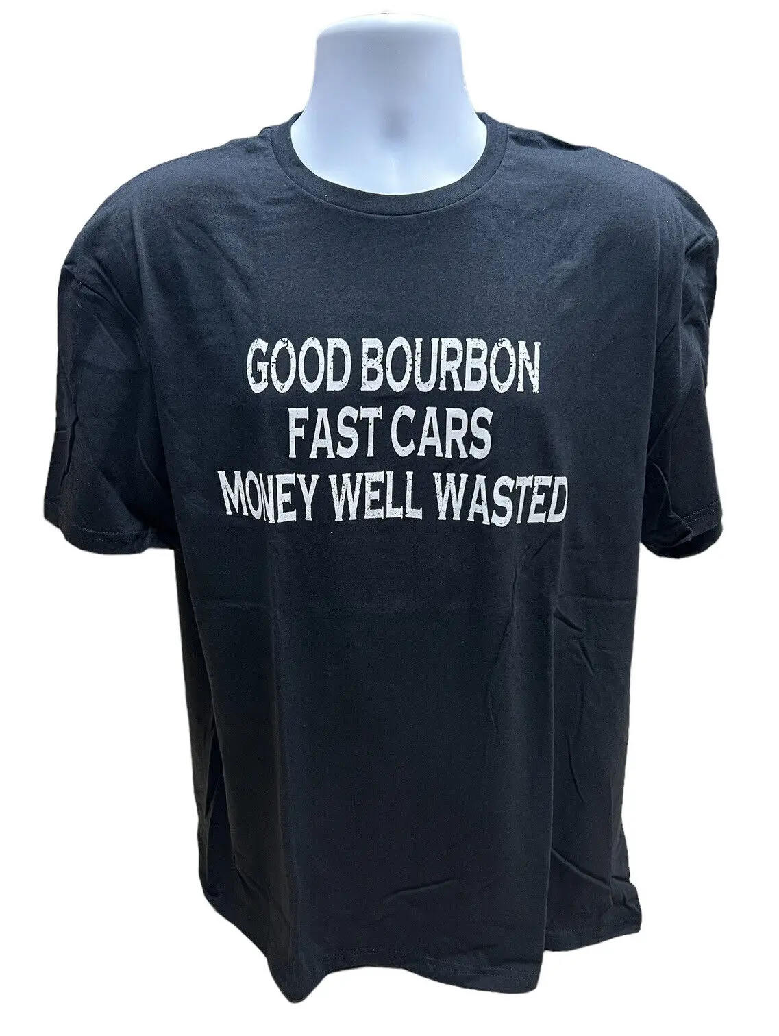 

GoodSpeed "Good Bourbon, Fast Cars, Money Well Wasted" Black T-Shirt