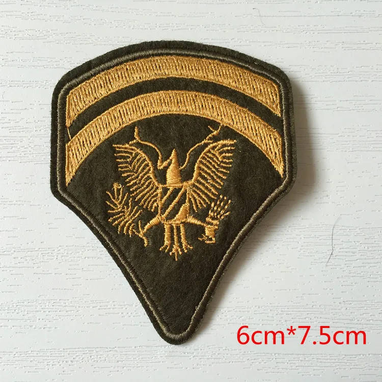 High Quality 1pcs Military Motif Embroidery Patches for Clothing Sew Iron on Clothes Eagle Badge Patch Stripes Army Applique DIY