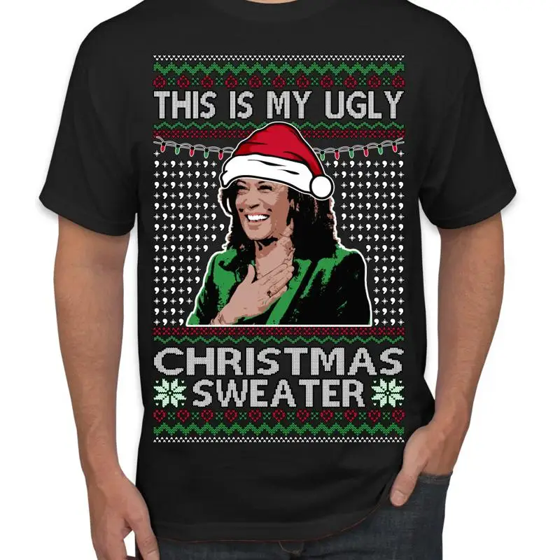 Это мой уродливый свитер, забавная рождественская мужская футболка с Санта-Камалой Это мой уродливый свитер, забавная рождественская мужская футболка с Санта-Камалой