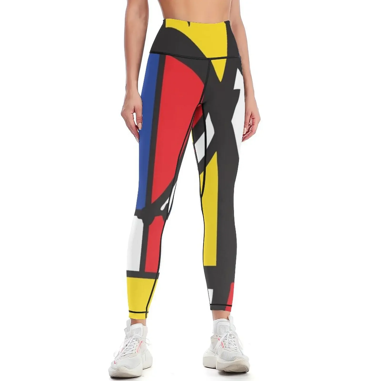 

Mondrian Bicycle art Leggings Fitness woman Golf wear gym's sportswear legings for fitness Womens Leggings