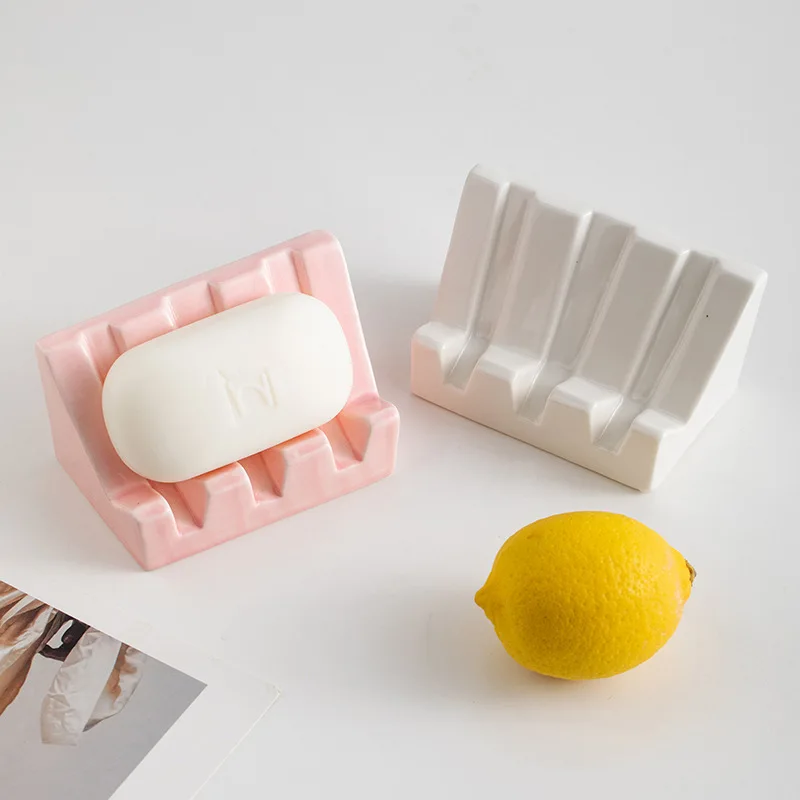 Soap Holder Soap Drain Dish Bathroom Tilt Drain Soap Box Portable Sponge Tray Creative Kitchen Sponge Storage Rack