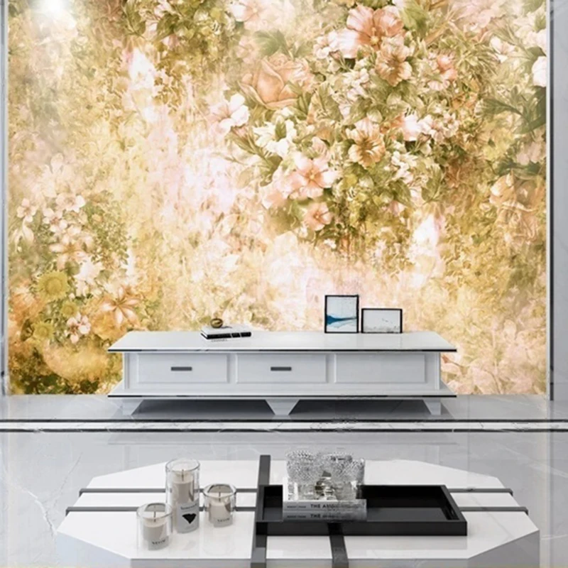 MU8623写真壁紙絵画3D立体花壁画リビングルームソファテレビ背景壁紙モダンな家の装飾ルームフレスコ画
