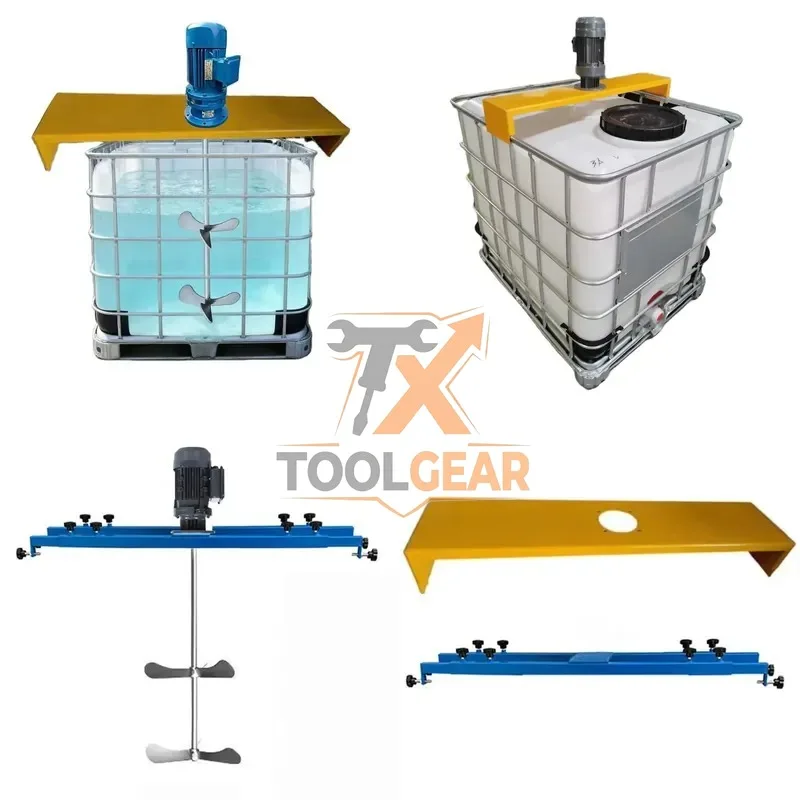 2026 ¡Gran oferta! Mezclador industrial eléctrico con agitador y caja de engranajes para contenedor IBC de 1000L, resistente a químicos para líquidos.