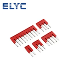 20Pc FBS 10-8 Terminal Strip Connector 2/3/4/5/10 Seat Contact Jumper PT ST 6 Din Rail Electric Block Plug-In Bridge FBS10-8