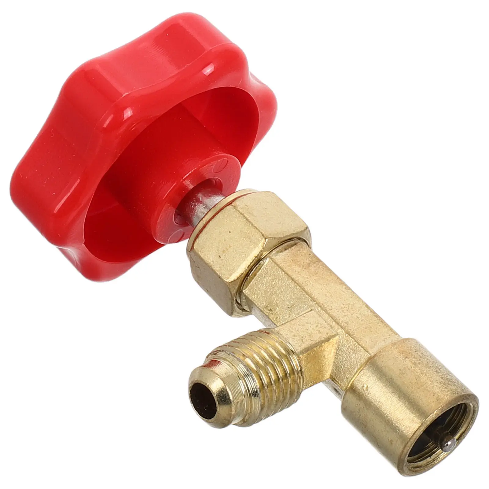Car Air Conditioning Refrigeration Valve Brass Opener Adapter Tool for Refrigerant Bottle Control Safety Flow Charging Valve