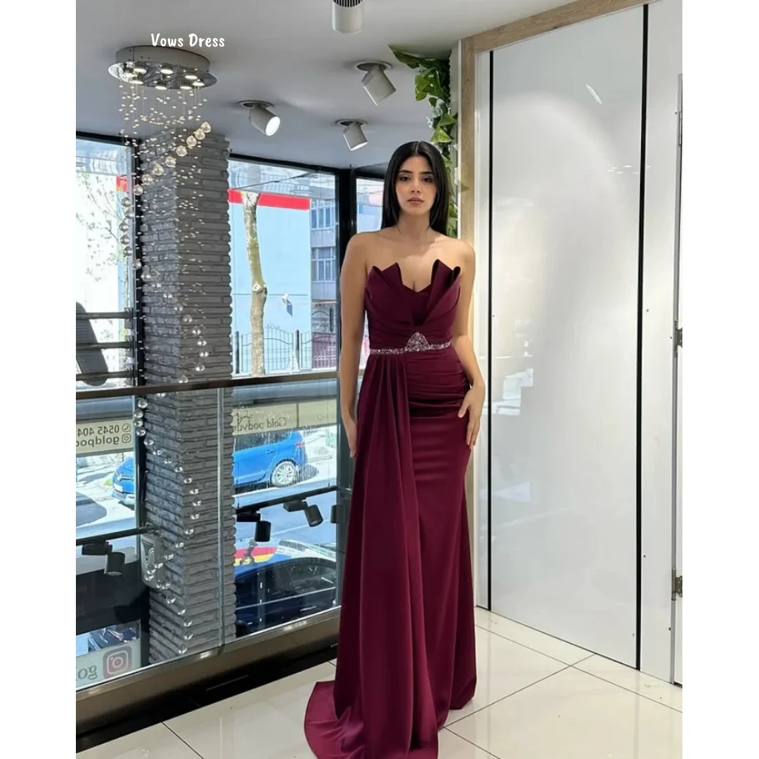 

Vows Evening Dresses Prom Dresses 2025 Line A Luxury Prom Dress Satin Cloth Ball Gown Dress Custom Made Piglet Breast Party Gala