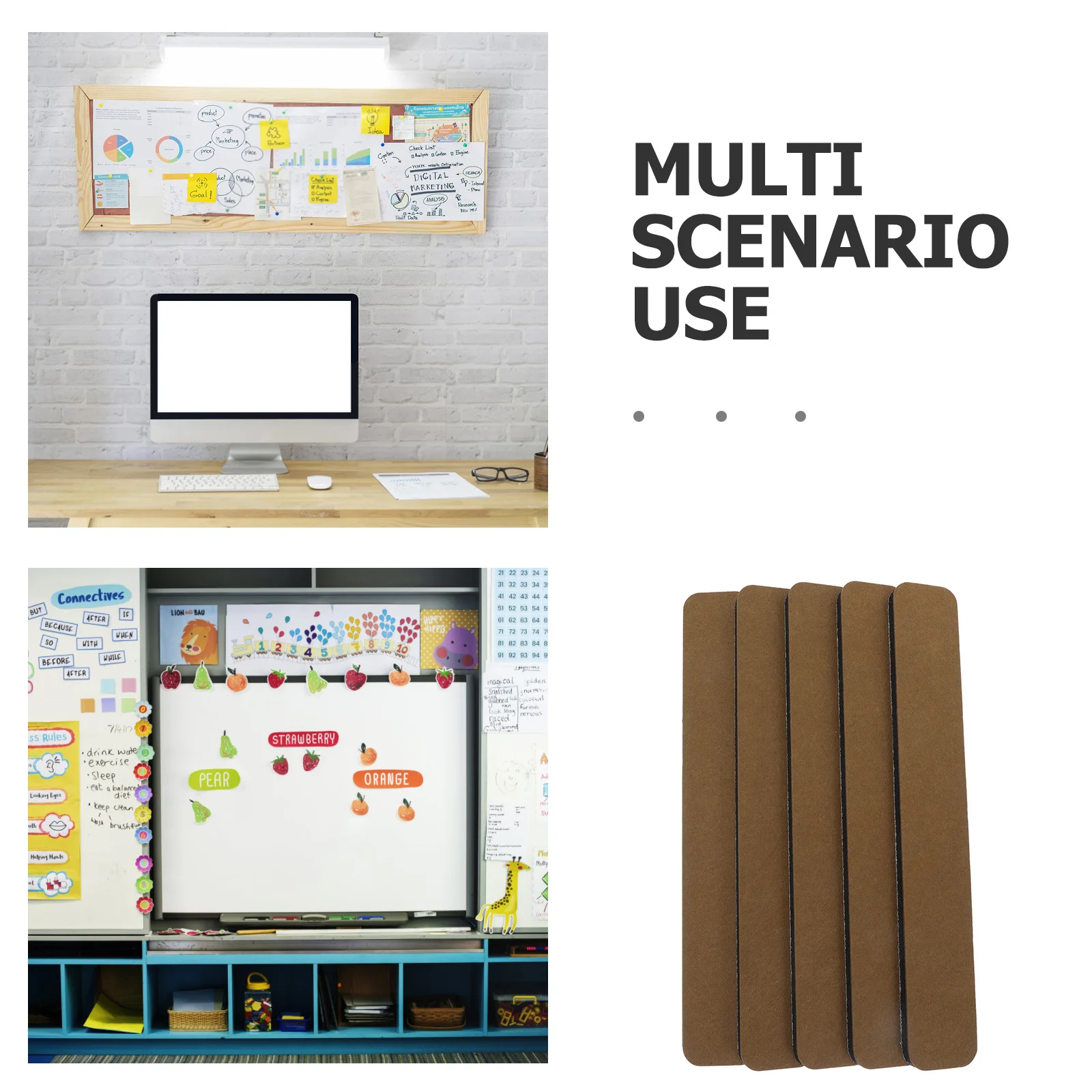 5 قطعة ورأى لوحة إبرية شرائط بار 30 دبابيس ضغط لوحات إعلانات بلاط الحائط المذكرات المنظم المنزل مكتب المدرسة الملحقات البني #3