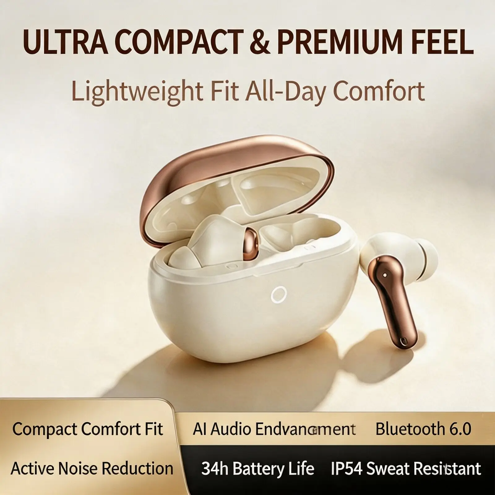 True Wireless In-Ear Bluetooth Headsets Hifi Subwoofer Stereo Sports Earplugs Touch Long Battery Life Low Delay Game For Xiaomi