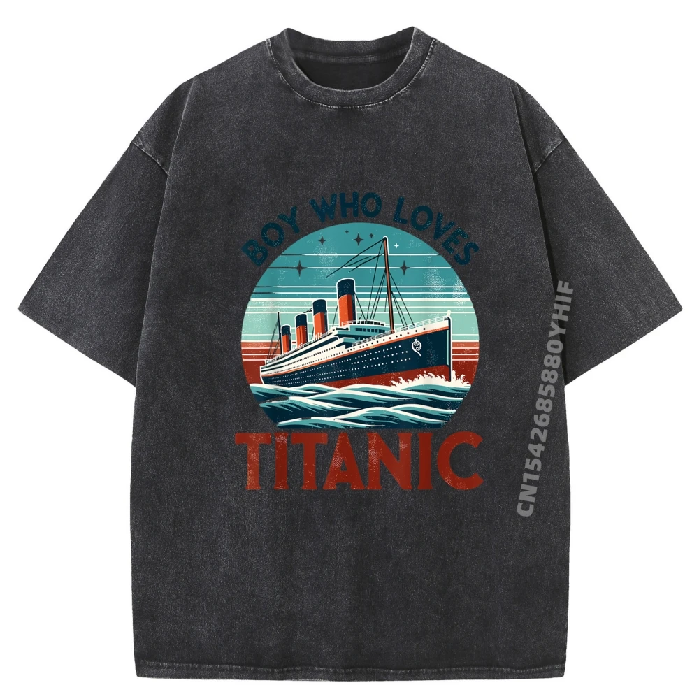 

Boy Loves Rms Titanic Just Graphic Летние роскошные дизайнерские удобные мужские топы и футболки со скидкой Мужская стираная футболка с короткими рукавами